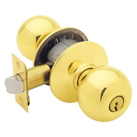 A large image of the Schlage F51-ORB Polished Brass