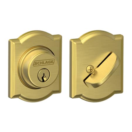 A large image of the Schlage B60N-CAM Satin Brass