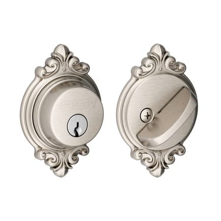 A large image of the Schlage B60N-BRK Satin Nickel