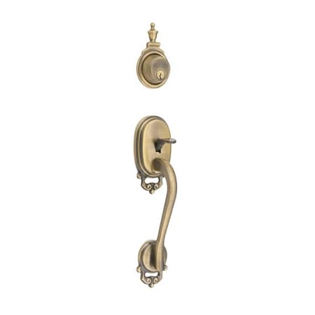 A large image of the Schlage F58-BOW Antique Brass