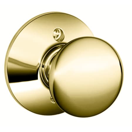 A large image of the Schlage F170-PLY Polished Brass