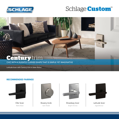 A large image of the Schlage FC21-BRW-CEN Alternate View