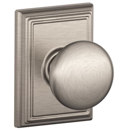A large image of the Schlage F10-PLY-ADD Satin Nickel