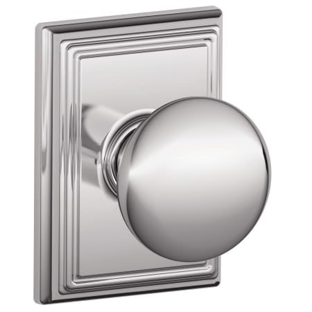 A large image of the Schlage F10-PLY-ADD Polished Chrome