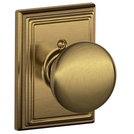 A large image of the Schlage F170-PLY-ADD Antique Brass