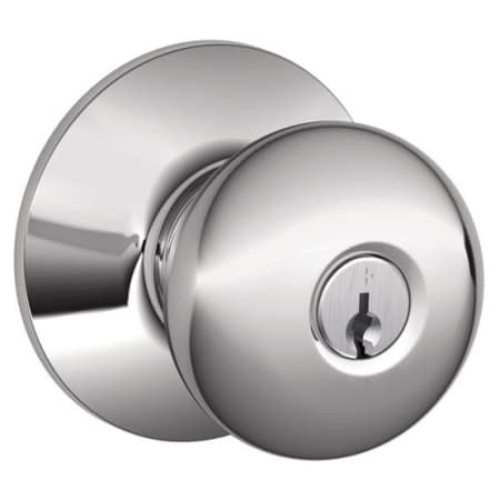 A large image of the Schlage F51-PLY Polished Chrome