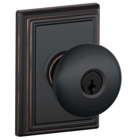 A large image of the Schlage F51A-PLY-ADD Aged Bronze