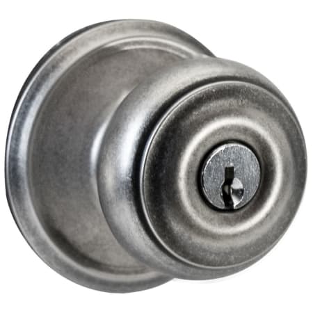 A large image of the Schlage F51-GEO Distressed Nickel