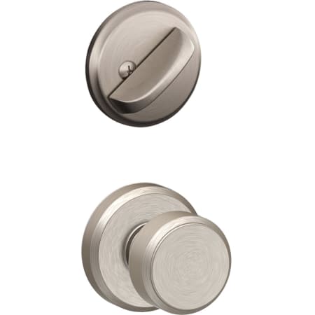 A large image of the Schlage F59-BWE-GSN Satin Nickel