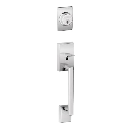 A large image of the Schlage F62-CEN-ORB Polished Chrome