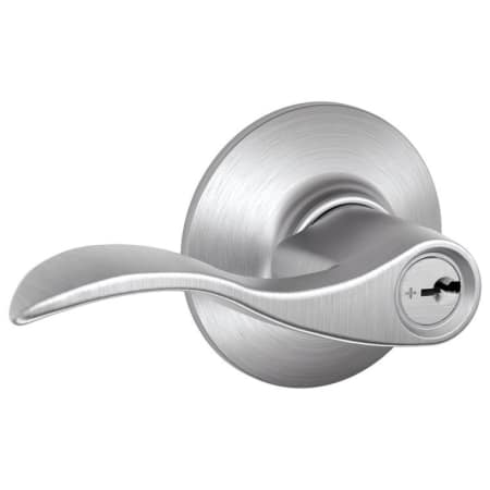 A large image of the Schlage F80-ACC-LH Satin Chrome