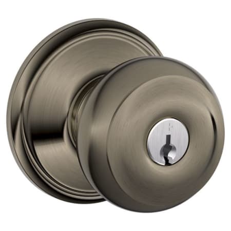 A large image of the Schlage F80-GEO Antique Pewter