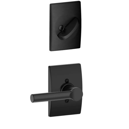 A large image of the Schlage F94-BRW-CEN Matte Black