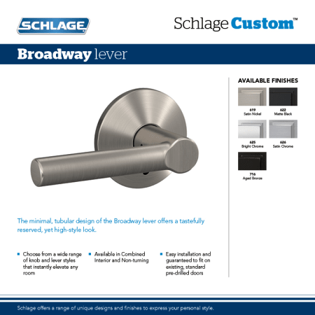 A large image of the Schlage FC172-BRW-KIN Alternate View