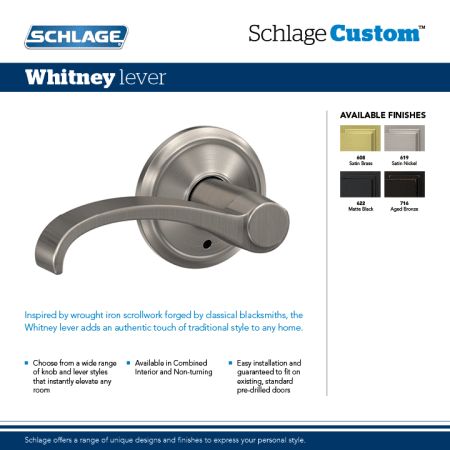 A large image of the Schlage FC21-WIT-COL Alternate View