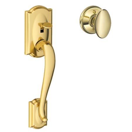 A large image of the Schlage FE285-CAM-SIE Polished Brass