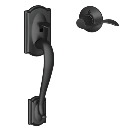 A large image of the Schlage FE285-CAM-ACC-LH Matte Black
