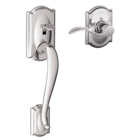 A large image of the Schlage FE285-CAM-ACC-CAM-RH Polished Chrome