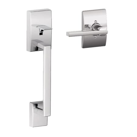 A large image of the Schlage FE285-CEN-LAT-CEN Polished Chrome