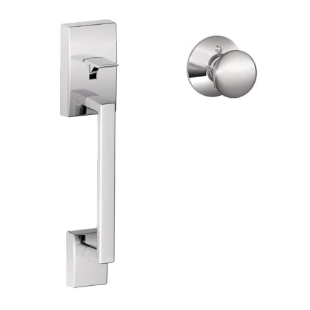 A large image of the Schlage FE285-CEN-PLY Polished Chrome