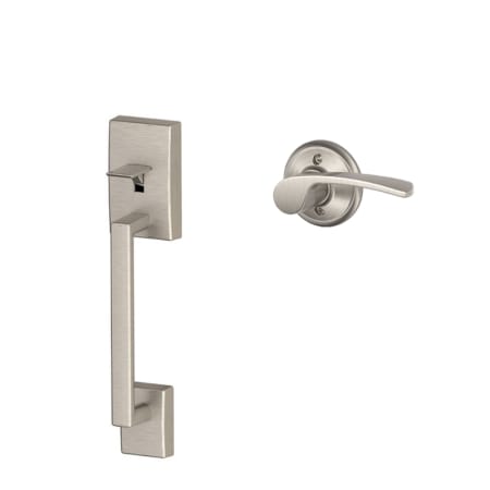 A large image of the Schlage FE285-CEN-MER-LH Satin Nickel