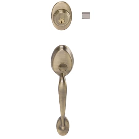 A large image of the Schlage F62-PLY-ELA Antique Brass
