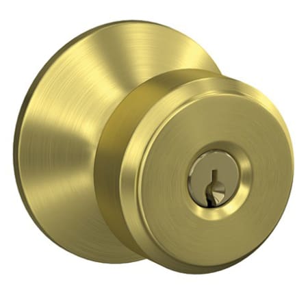 A large image of the Schlage F51A-BWE Satin Brass