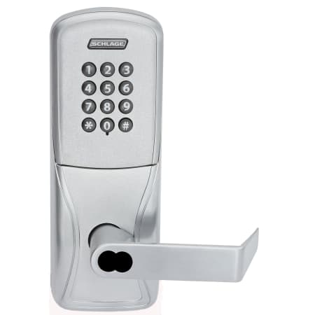 A large image of the Schlage AD-200-CY-70-KP-RHO-BD Satin Chrome