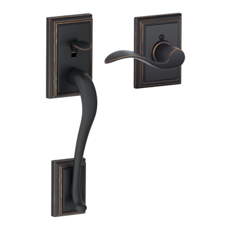 A large image of the Schlage FE285-ADD-ACC-ADD-RH Aged Bronze