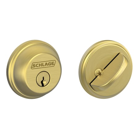 A large image of the Schlage B60 Satin Brass