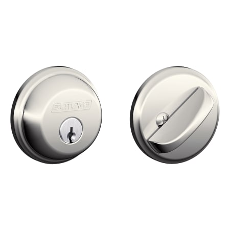 A large image of the Schlage B60 Polished Nickel