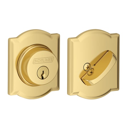 A large image of the Schlage B60N-CAM Lifetime Polished Brass