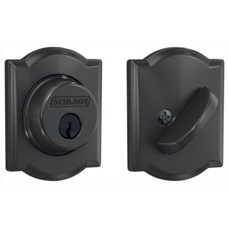 A large image of the Schlage B60N-CAM Black Stainless