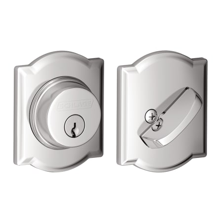 A large image of the Schlage B60N-CAM Polished Chrome