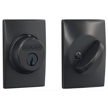 A large image of the Schlage B60N-CEN Black Stainless