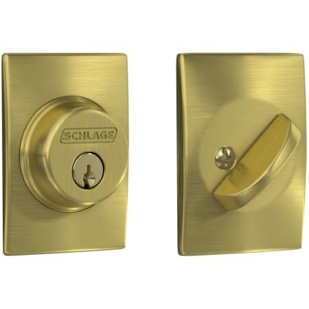 A large image of the Schlage B60N-CEN Satin Brass
