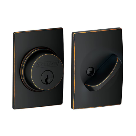 A large image of the Schlage B60N-CEN Aged Bronze