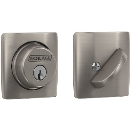 A large image of the Schlage B60-DLT Satin Nickel