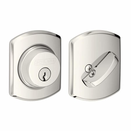 A large image of the Schlage B60N-GRW Polished Nickel