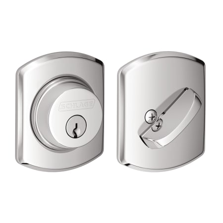 A large image of the Schlage B60N-GRW Polished Chrome