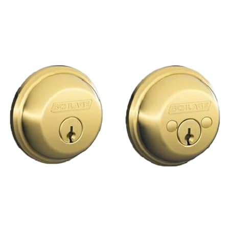 A large image of the Schlage B62 Lifetime Polished Brass