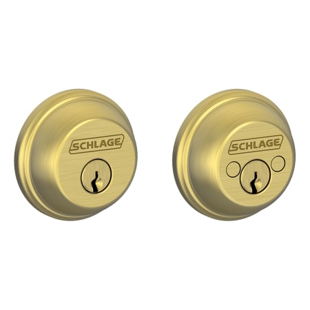 A large image of the Schlage B62 Satin Brass
