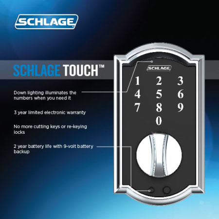 A large image of the Schlage BE375-CAM Alternate View