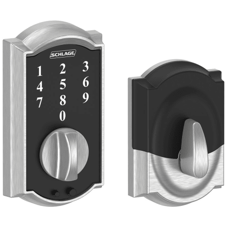 A large image of the Schlage BE375-CAM Satin Chrome
