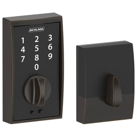 A large image of the Schlage BE375-CEN Aged Bronze