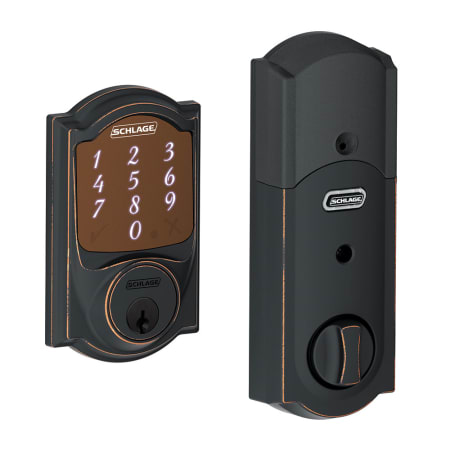 A large image of the Schlage BE479-CAM Aged Bronze