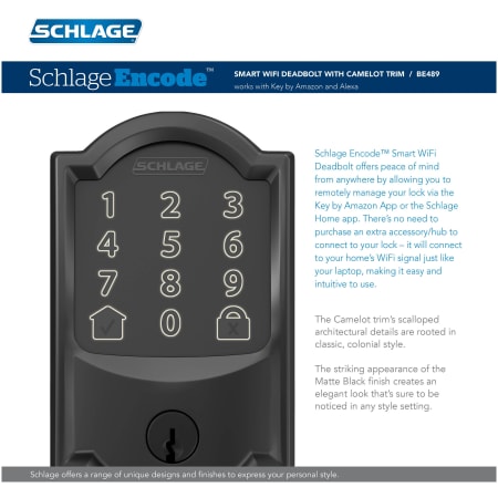 A large image of the Schlage BE489WB-CAM Alternate Image