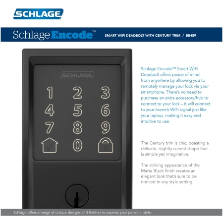A large image of the Schlage BE489WB-CEN Alternate Image