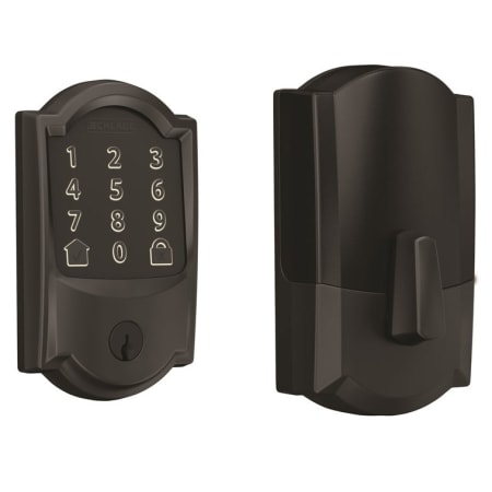 A large image of the Schlage BE489WB-CAM Matte Black