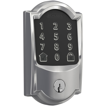 A large image of the Schlage BE489WB-CAM Bright Chrome